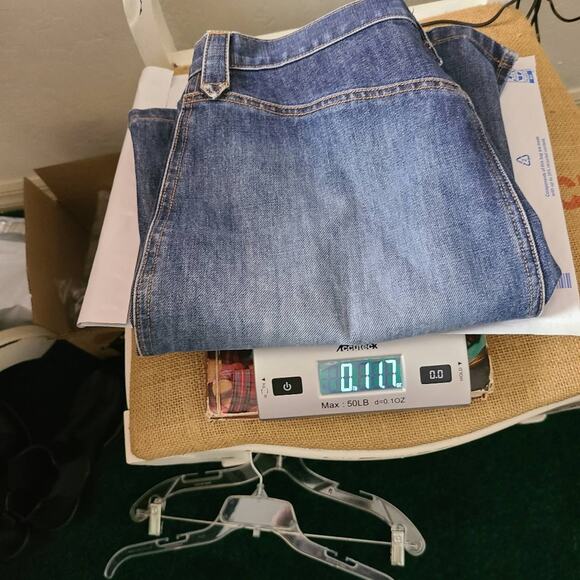 Abercrombie & Fitch Women's Denim 90s Preppy Button Fly Skirt Back Slit Y2K 8 - Picture 12 of 12